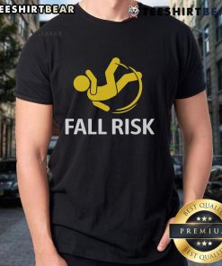 Funny Fall Risk T-Shirt showcasing humorous balance issues design, perfect for those with a lighthearted take on fall risks.