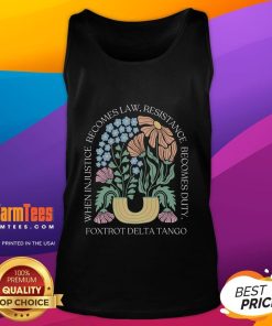 Funny Foxtrots Delta Tangos flower boho tank top featuring a vibrant floral design and a relaxed fit for casual wear.