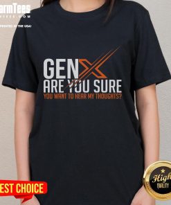 Funny Generation X humor tee featuring sarcastic Gen X ladies from the 60s and 70s, perfect for Gen Xers.