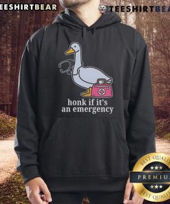 Funny Goose Nurse hoodie featuring 'Honk If It's An Emergency' design, perfect for healthcare workers with a sense of humor.