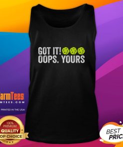 Funny Got It Oops Yours Vintage Pickleball Tank Top featuring a humorous design for pickleball enthusiasts.