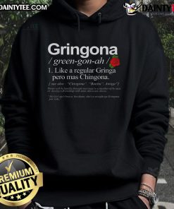 Funny Gringona Vintage Definition Hoodie showcasing a humorous design with retro graphics and bold lettering.