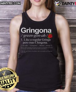 Funny Gringona vintage definition tank top featuring a playful design, perfect for casual wear and showcasing a unique style.