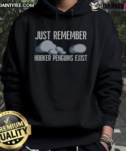 Funny hoodie featuring hooker penguins, perfect for penguin lovers and marine biologists who appreciate humor.
