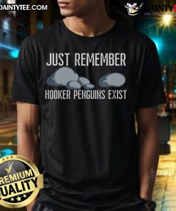 Funny Hooker Penguins t-shirt for penguin lovers and marine biologists featuring playful penguin graphics.