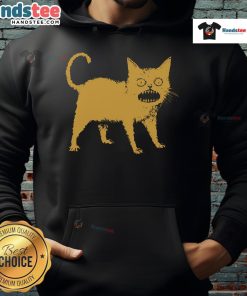 Funny horrible Japanese cat hoodie featuring a quirky design and vibrant colors, perfect for feline lovers.