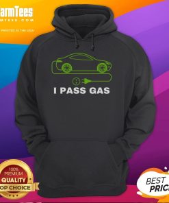 Funny 'I Pass Gas' Electric Cars Hoodie design for EV lovers, showcasing humor in electric vehicle culture.