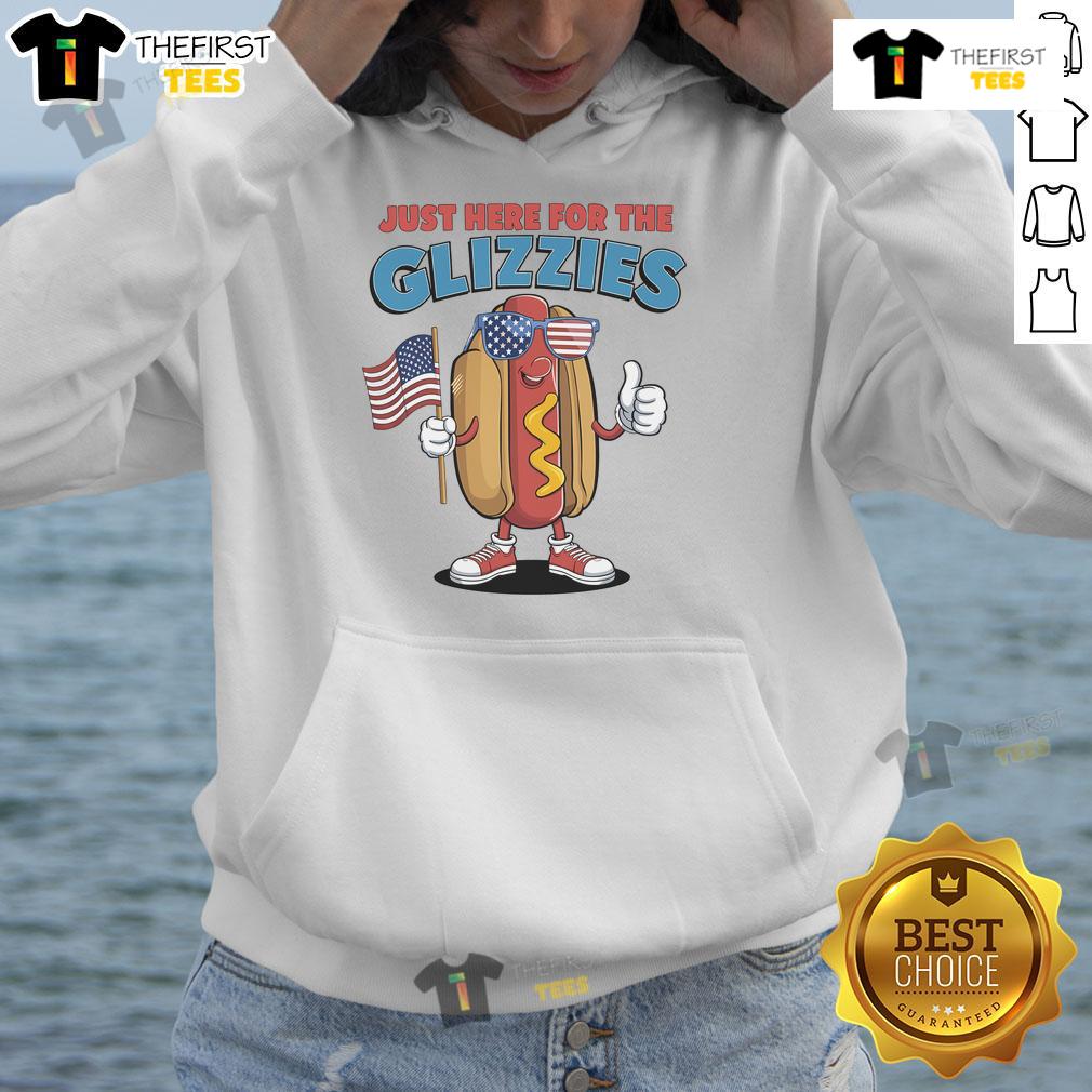 Funny I'M Just Here For The Glizzies Fourth Of July Wiener Hoodie Funny 'I'm Just Here For The Glizzies' Fourth of July wiener hoodie, perfect for celebrating Independence Day with humor.