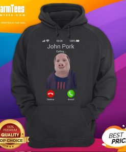 Funny John Pork is Calling joke meme hoodie featuring a humorous graphic design and vibrant colors, perfect for meme lovers.