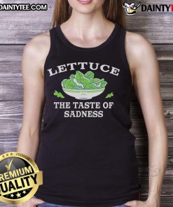 Funny Lettuce The Taste of Sadness tank top featuring playful graphics and vibrant colors, perfect for quirky fashion lovers.