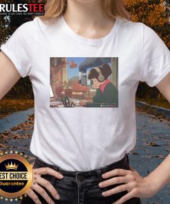Funny Lofi Girl in daytime setting wearing a stylish tee, perfect for casual September 11 outings. Ideal for ladies' fashion.