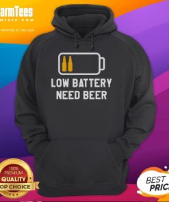 Funny low battery hoodie design for beer brewing enthusiasts, featuring a playful graphic about brewing beer.