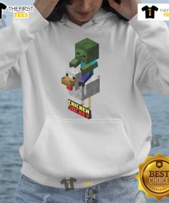 Funny Minecraft Chicken Jockeys hoodie featuring cute designs of chicken jockeys for 2025 gamers and fans.