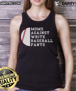 Funny Moms Against White Pants baseball mom retro game day tank top, perfect for spirited game day attire.