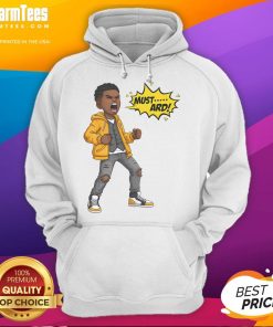 Funny mustard hoodie with bold urban design, perfect for making a stylish statement in casual wear.