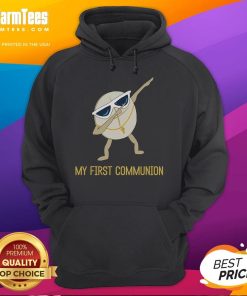Funny My First Communion Dabbing Wafer hoodie featuring a playful design for 1st Communion celebrations.