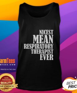 Funny respiratory therapist in a tank top, showcasing a nice yet mean attitude with a playful expression.