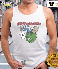 Funny No Pressure Tank Top featuring a humorous graphic design, perfect for casual summer outings and laid-back fashion.