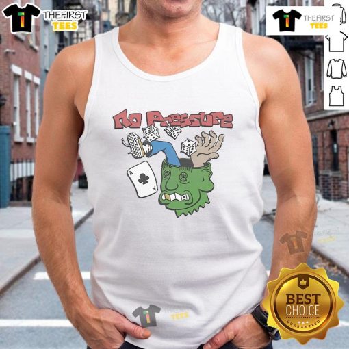 Funny No Pressure Tank Top featuring a humorous graphic design, perfect for casual summer outings and laid-back fashion.
