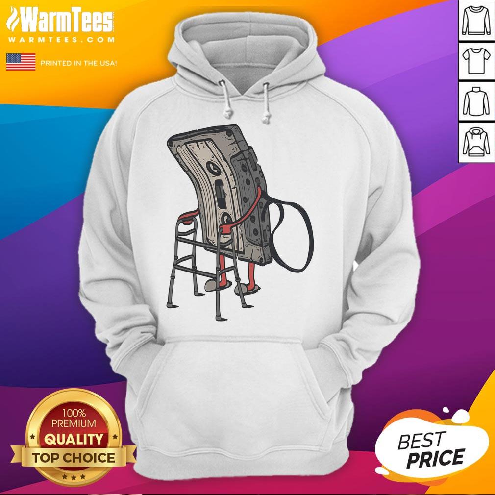 Funny Old Cassette Retro Hoodie Funny old cassette retro hoodie featuring a nostalgic cassette tape design for music lovers and vintage fashion enthusiasts.