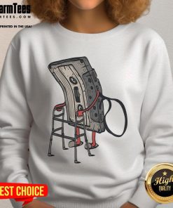 Funny old cassette retro sweatshirt featuring a vibrant graphic design perfect for vintage music lovers.