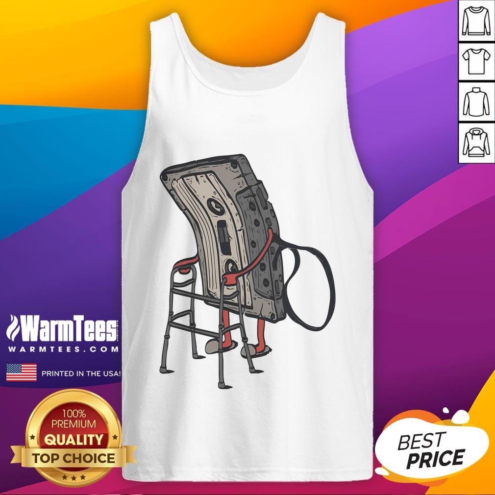 Funny Old Cassette Retro Tank Top Funny old cassette retro tank top featuring a vibrant design perfect for vintage music lovers and casual summer style.