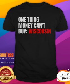 Funny 'One Thing Money Can't Buy' Wisconsin Political T-Shirt showcasing humor and state pride in a trendy design.