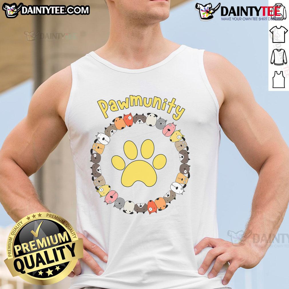 Funny Pawmunity Dog Lover Tank Top