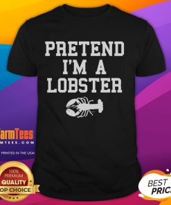 Funny Pretend I'm A Lobster Last Minute Lazy Costume T-Shirt featuring a whimsical lobster graphic, perfect for Halloween.