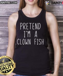 Funny pretend I'm a clown fish costume tank top for Halloween, ideal for lazy and easy festive celebrations.