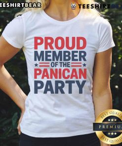 Funny proud member of the Panican Party womens tee featuring humorous graphics for ladies who love politics.