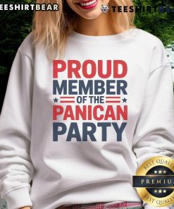 Funny Proud Member of the Panican Party women's sweatshirt featuring a humorous design and vibrant colors.