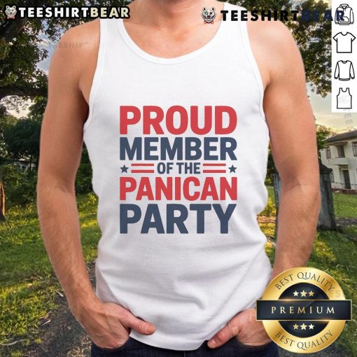 Funny Proud Member of the Panican Party Women Tank Top featuring a humorous design for political enthusiasts.