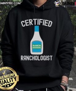 Funny ranch dressing hoodie featuring humorous ranch dressing sauce design, perfect for condiment lovers and foodies.