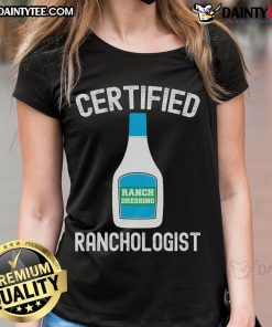 Funny ranch dressing humor tee for ladies featuring a playful ranch dressing sauce design, perfect for food lovers.