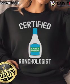 Funny ranch dressing sweatshirt featuring humorous ranch dressing sauce design, perfect for food lovers and casual wear.