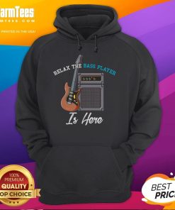 Alt Text: Funny musician in a hoodie playing bass guitar, showcasing the playful spirit of the bass player.