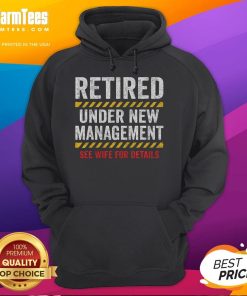 Alt Text: Funny retired husband in a retirement hoodie at a lively retirement party, celebrating a new chapter of life.