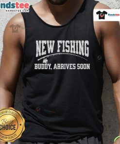 Alt Text: Funny retro fishing buddy tank top for dad, perfect for fish lovers who enjoy humorous fishing apparel.