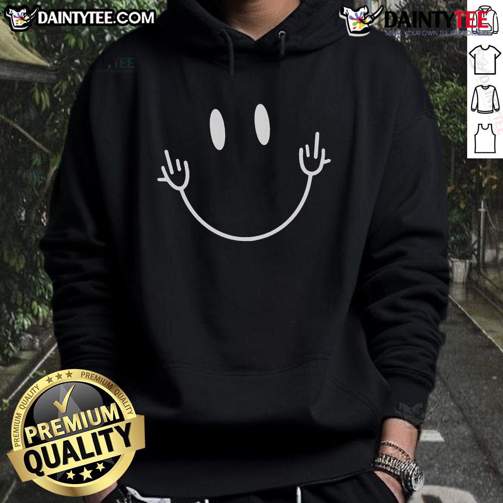 Funny Smiley Middle Finger Smile Face Hoodie Funny Smiley Middle Finger Smile Face Hoodie featuring a playful graphic design perfect for humor lovers.