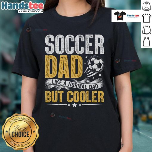 Funny Soccer Dad t-shirt design, showcasing a humorous twist on the classic dad tee for soccer enthusiasts.