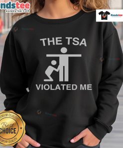 Funny TSA Violated Me Stickman Sweatshirt featuring a humorous stick figure design, perfect for travel enthusiasts.