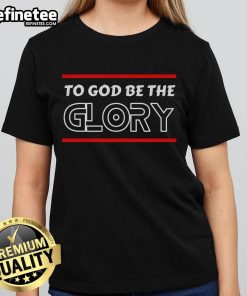 Funny To God Be The Glory Jesus Christian typography ladies tee design featuring vibrant lettering and stylish fit.