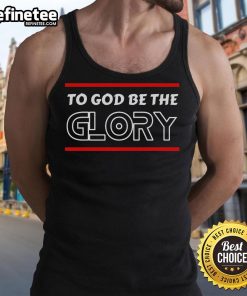 Funny 'To God Be The Glory' Jesus Christian typography tank top design showcasing vibrant faith-inspired graphics.