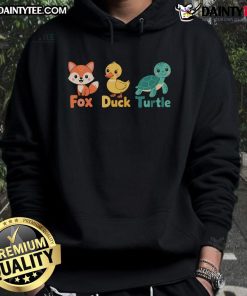 Funny Trump subtle fox duck turtle cute animal hoodie with playful design, perfect for animal lovers and humor fans.