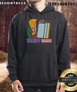 Funny Trump Tariff Man Tour Hoodie featuring a humorous graphic design, perfect for fans of political satire and comedy.