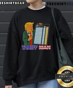 Funny Trump Tariff Man Tour sweatshirt featuring a humorous graphic, perfect for political satire fans.