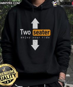 Funny two-seater hoodie for swingers, featuring a playful design perfect for couples who enjoy the ride in a lighthearted way.