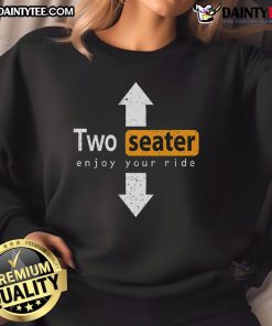 Funny Two-Seater Enjoy The Ride swingers sweatshirt featuring playful design for couples embracing adventurous lifestyle.