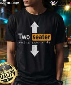 Funny Two-Seater Enjoy The Ride Swingers Wife Swapping T-Shirt design featuring playful graphics and humorous text.